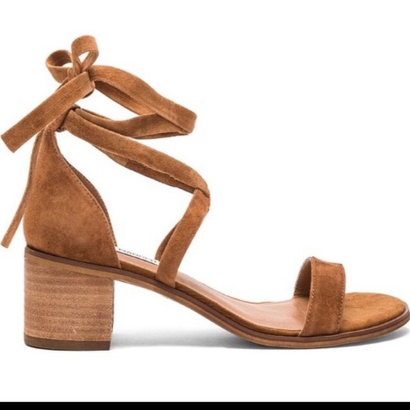 Steve Madden Rizzaa Brown Suede Lace Up Heel - Picture 2 of 5